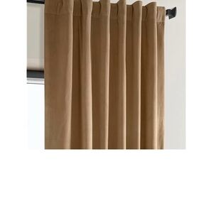 HPD Half Price Drapes Heritage Plush Velvet Curtain in Spiced Rum (bronze-ish)